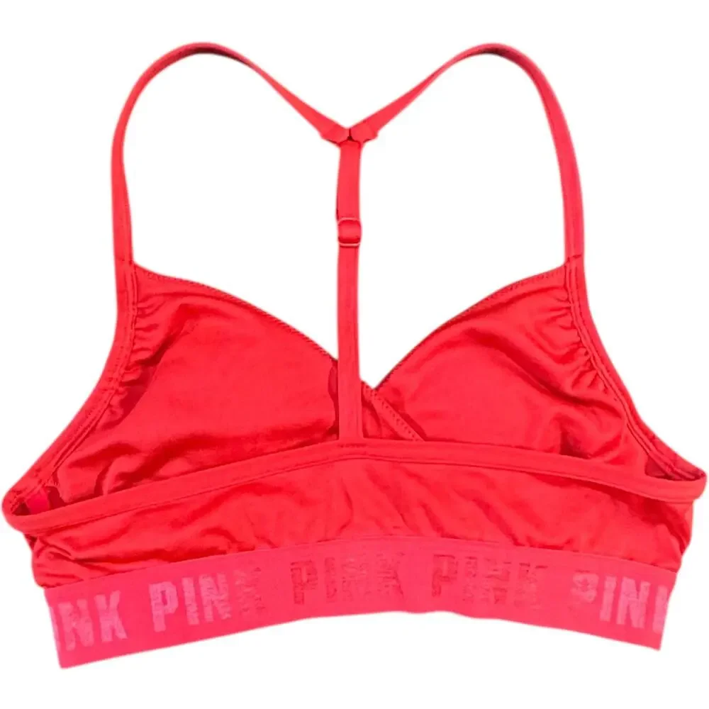 Victoria's Secret Pink Racerback Criss-Cross Front Bikini Top Red XXS